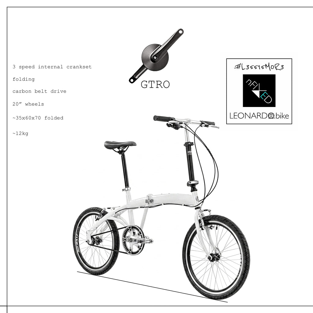 "3.SPEED-FOLDI.STEEL” BELT-DRIVE GTRO INTERNAL-GEARBOX FOLDING-BIKE NFIXED.COM  #L35515M0R3