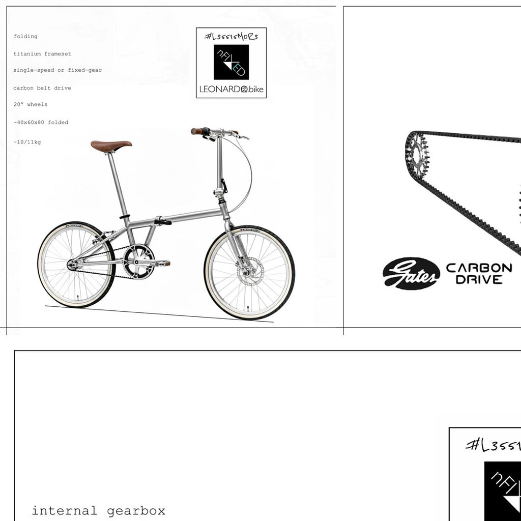 "FOLDI.LEO-PURA" TITANIUM SINGLE-SPEED BELT-DRIVE BIKE