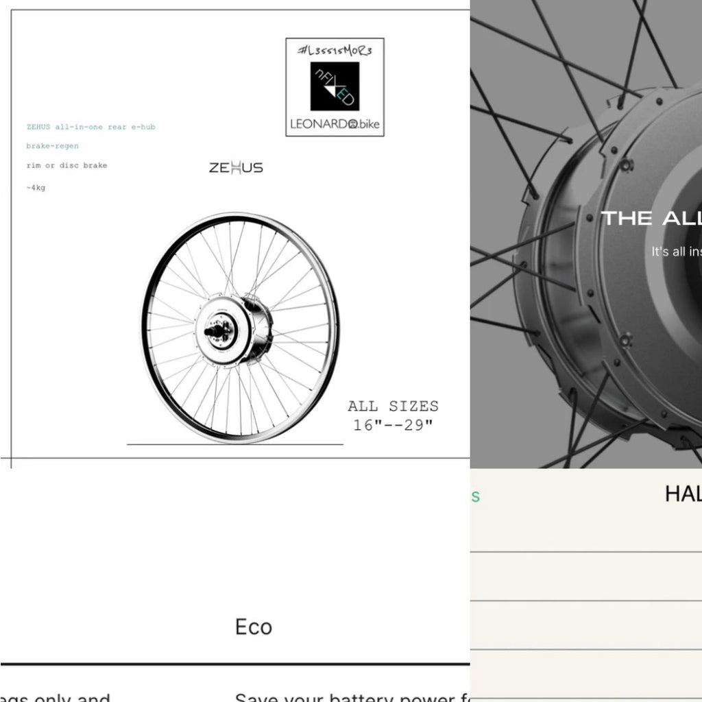 GEN3-ZEHUS "SMART-E-WHEEL" ALL-IN-ONE REAR CONVERSION-KIT