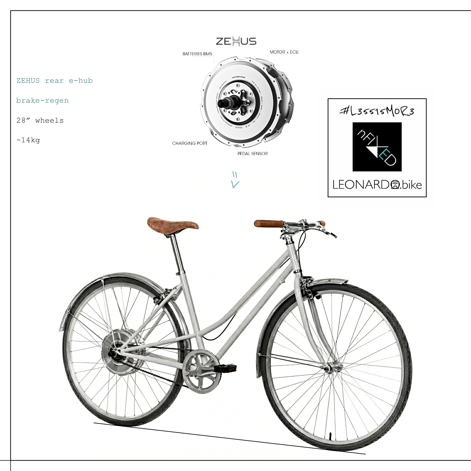 GEN3.ZEHUS "E-CLARA” BIKE/E-BIKE NFIXED.COM  #L35515M0R3