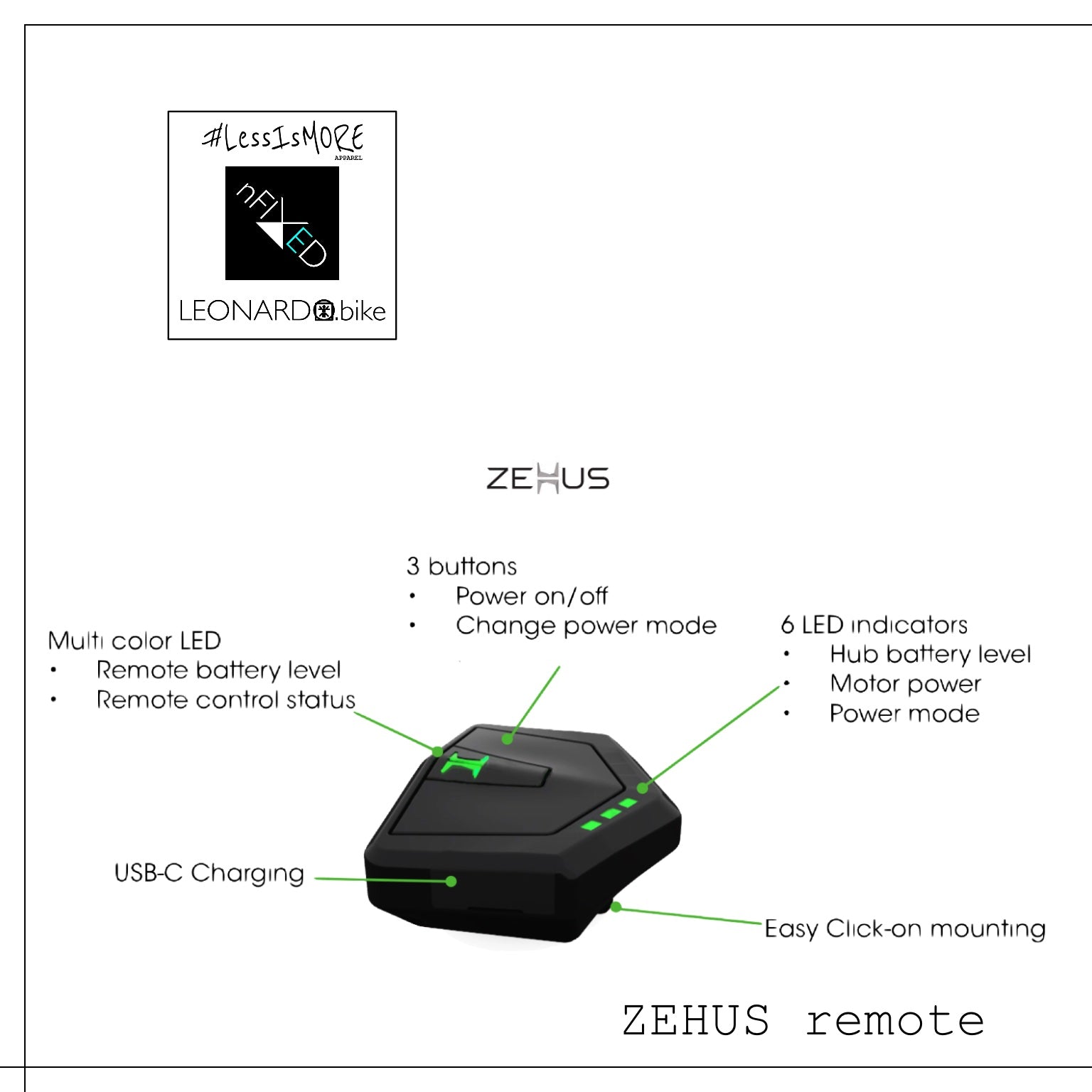 ZEHUS optional remote