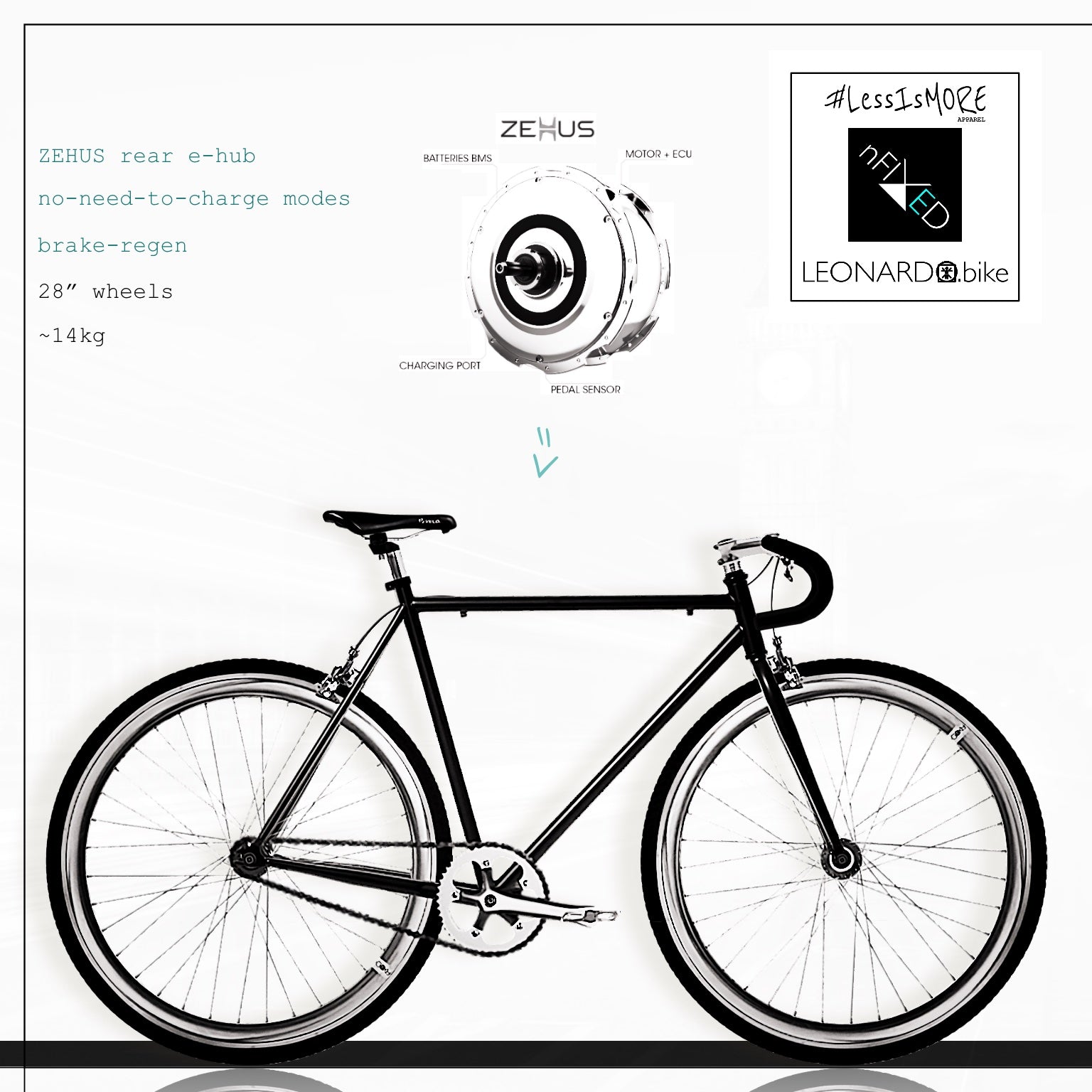 "BIKE+/ZEHUS A.I.O. nera" electric-bike