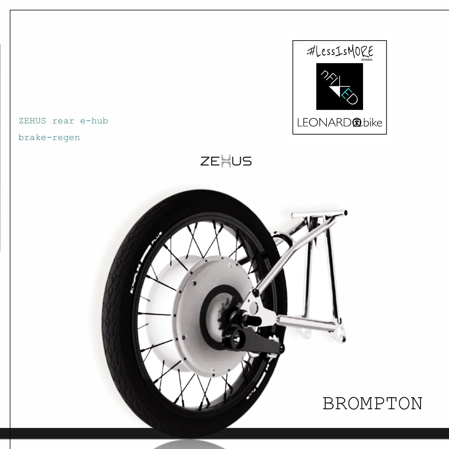 'ZEHUS A.I.O. BROMPTON SMART-WHEEL' electric conversion-kit