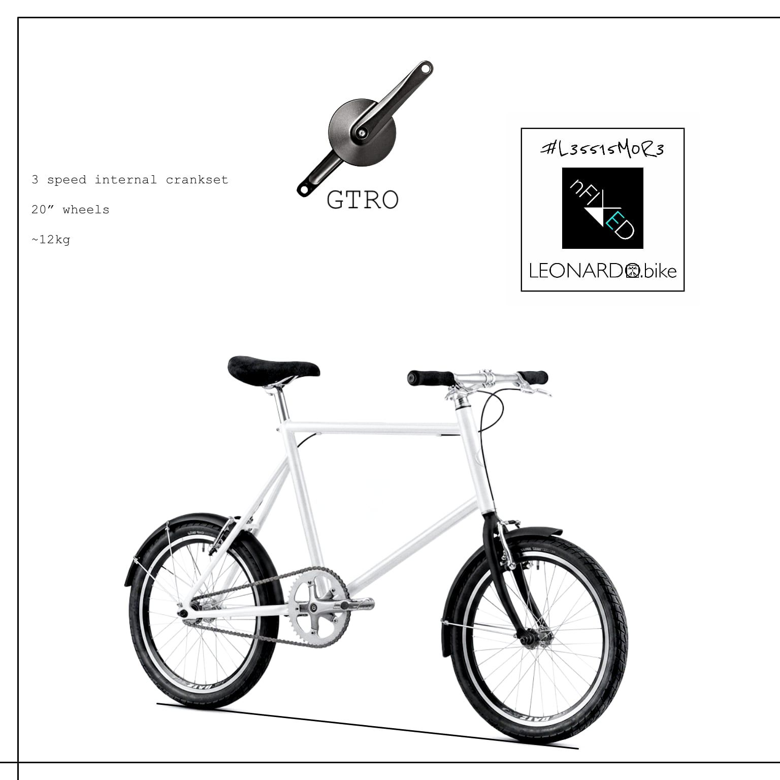 GTRO/MINI.VELO 3:SPEED/CITY.RACER BIKE