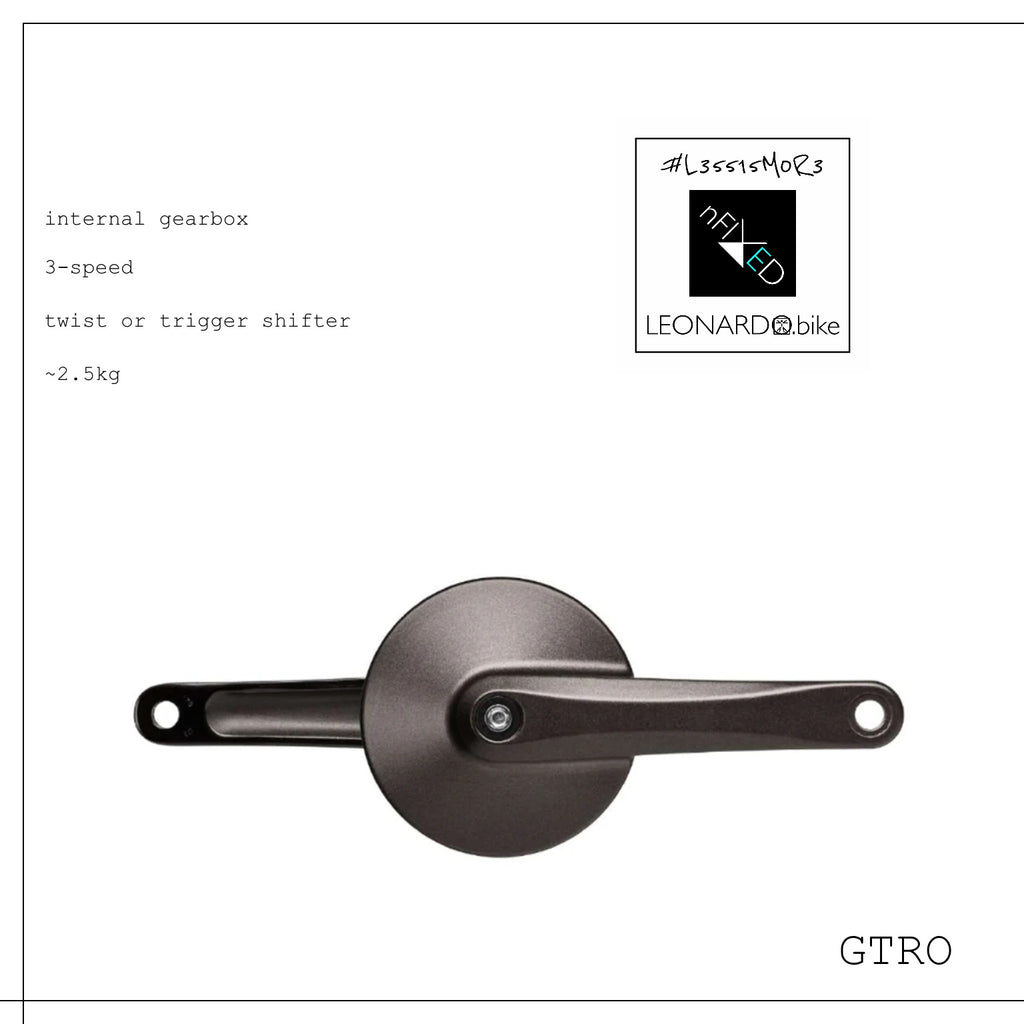 NEW-GTRO 3.SPEED INTERNAL CHAIN-SET GEARBOX (FORMERLY EFNEO) NFIXED.COM  #L35515M0R3