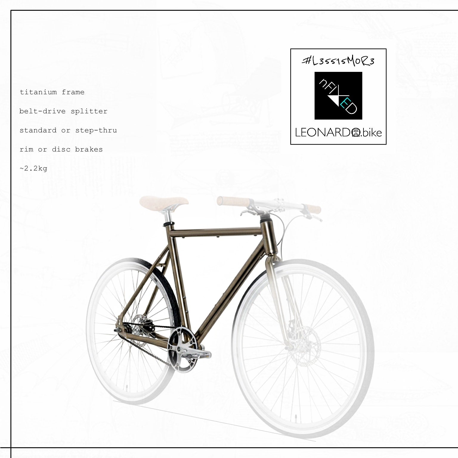 CUSTOM BELT.DRIVE TITANIUM FRAME.SET