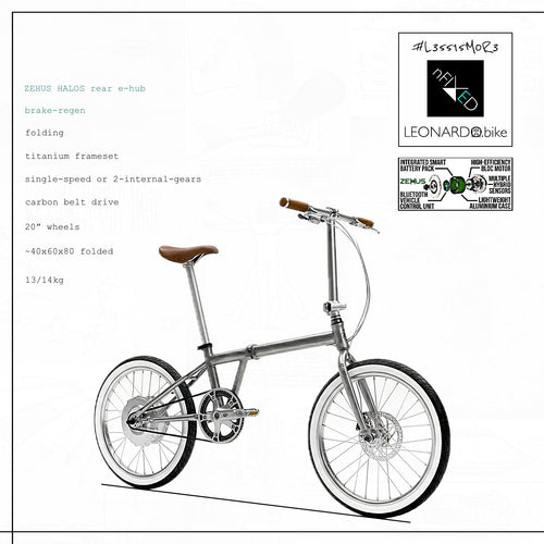E:FOLDI.LEO GEN3.ZEHUS 1/2.SPD/BELT/Ti/FOLDING SMART E:BIKE