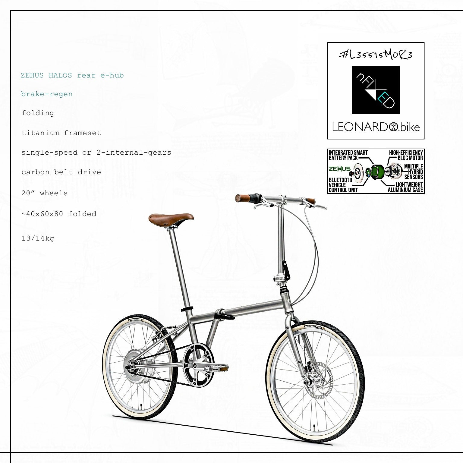 E:FOLDI.LEO GEN3.ZEHUS BELT/TI/2IN1 SMART E:BIKE