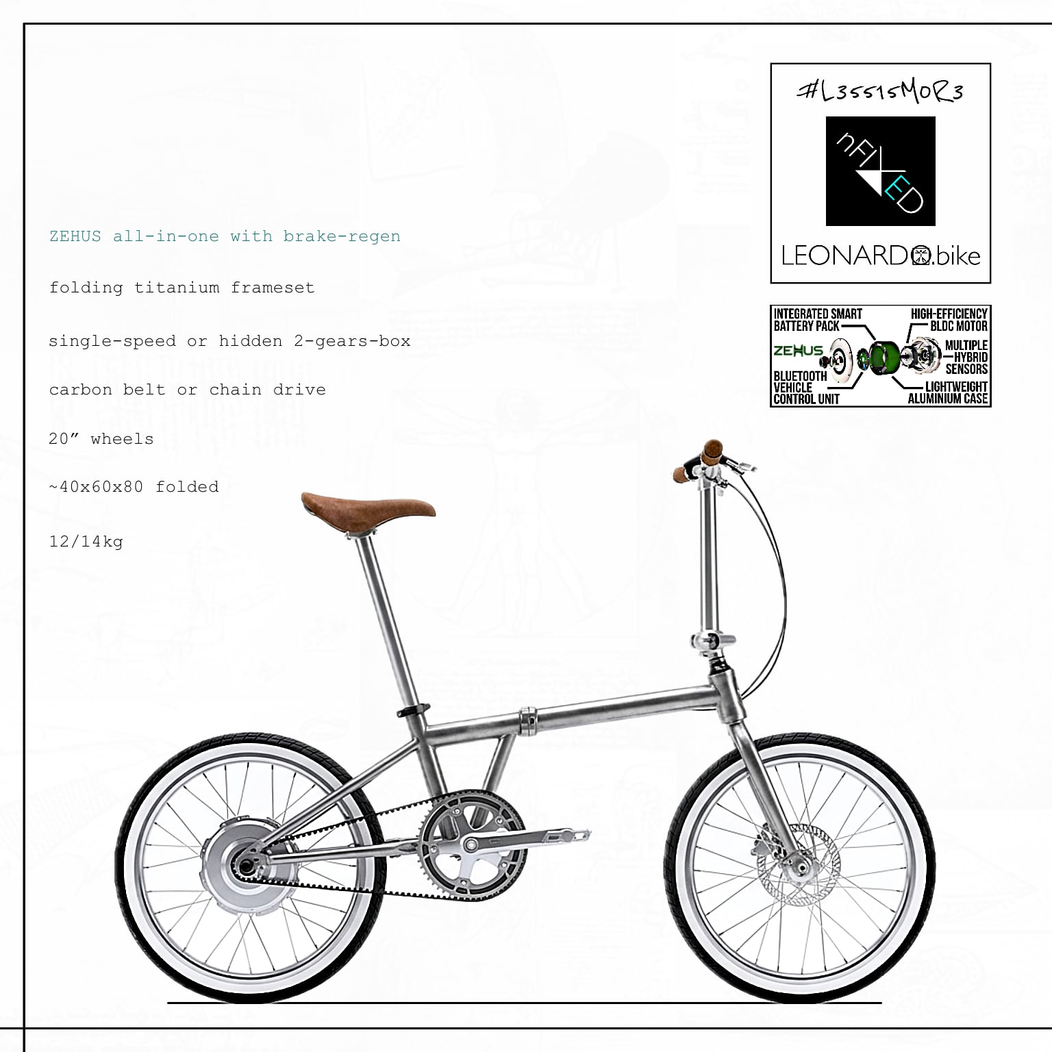 E:FOLDI.LEO GEN3.ZEHUS 1/2.SPD_BELT_Ti FOLDING SMART E:BIKE