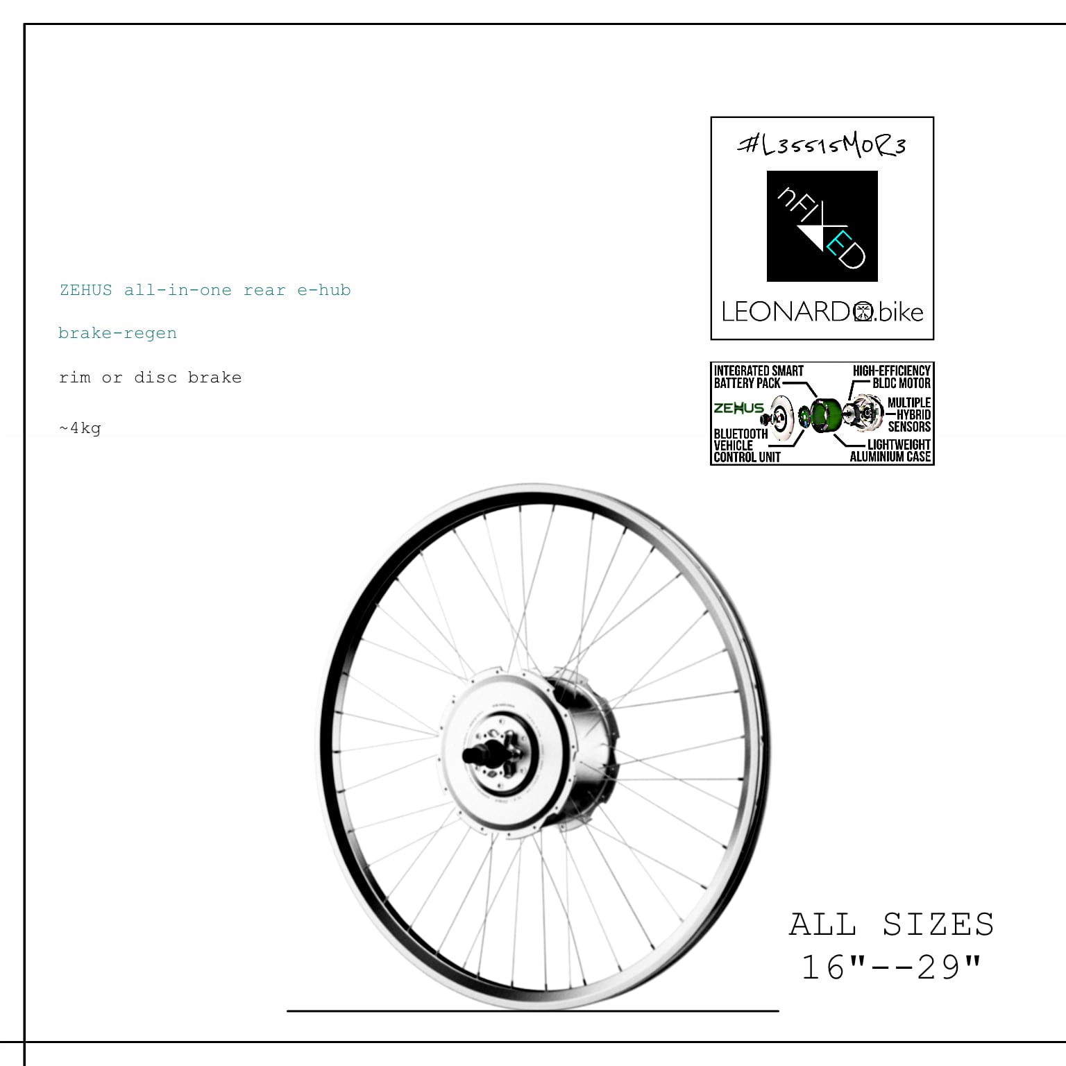 GEN3.ZEHUS ALL.IN.ONE SMART REAR E:CONVERSION.WHEEL