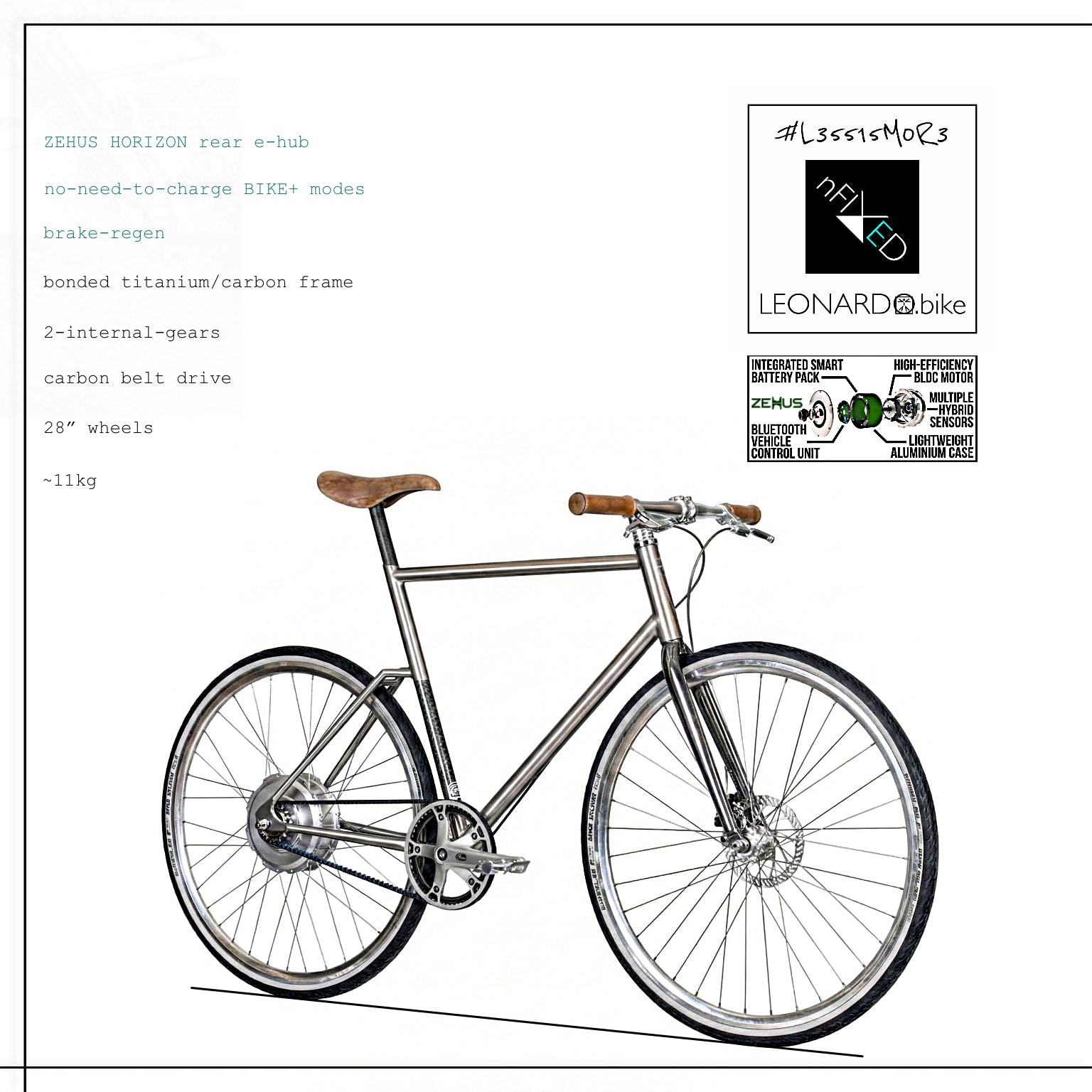 E:SPECIA.LEO GEN3.ZEHUS-HORIZON BELT/TI/2IN1 SMART E:BIKE+
