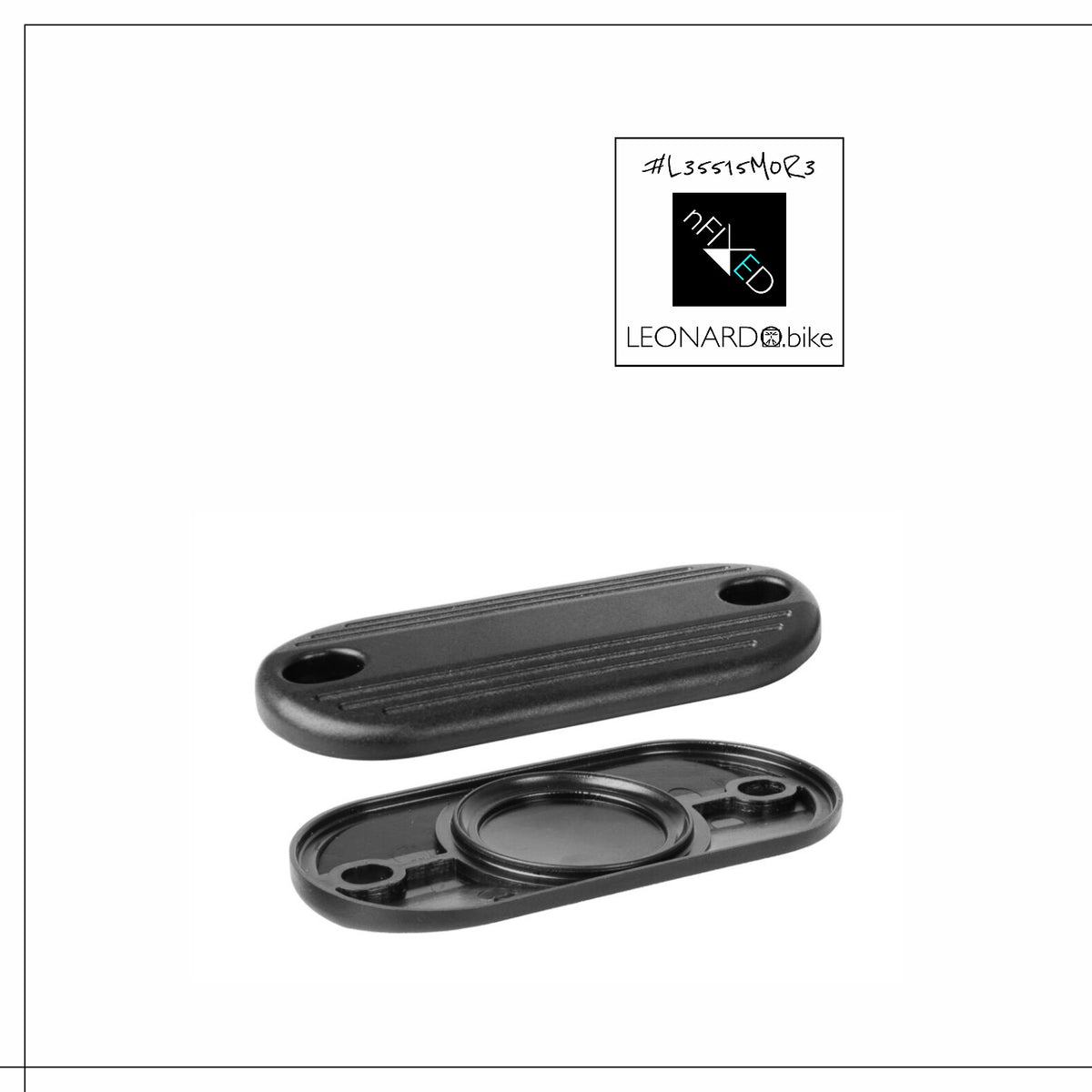 Black bicycle bottle cage bracket for a tracker transmitter