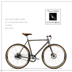 2-speed E:Leonardo titanium e-bike with Gen3 Zehus rear hub, brown saddle and tan-wall tyres