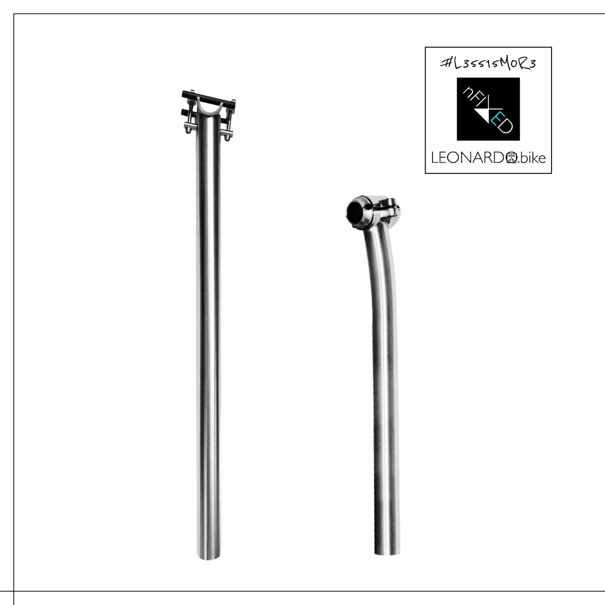 LEONARDO titanium bicycle seat post, straight and offset options