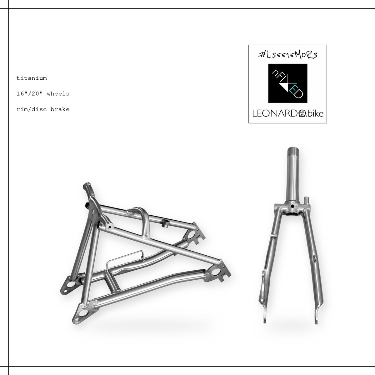Titanium Brompton rear triangle and fork