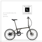 E:Foldi.Leo titanium folding e-bike with Gen3 Zehus rear hub, side view